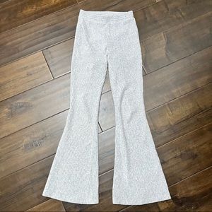 Aerie groove-on velour high waisted flare pants